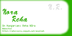 nora reha business card